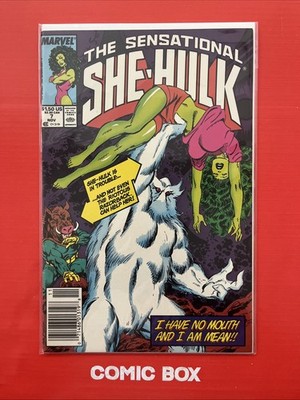 Marvel Comics The Sensational She-Hulk #7 1989 Byrne Rare Newsstand Variant