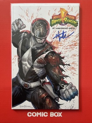 Boom Comics Mighty Morphin Power Rangers Battle Damage Kirkham 2023 Signed
