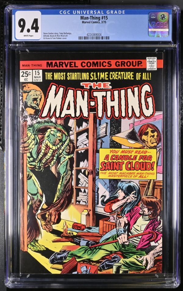 <b>CGC Graded [9.4] Marvel<Br>Man-Thing #15</b><br><p style="font-size:10px"> Gil Kane Bronze</p>