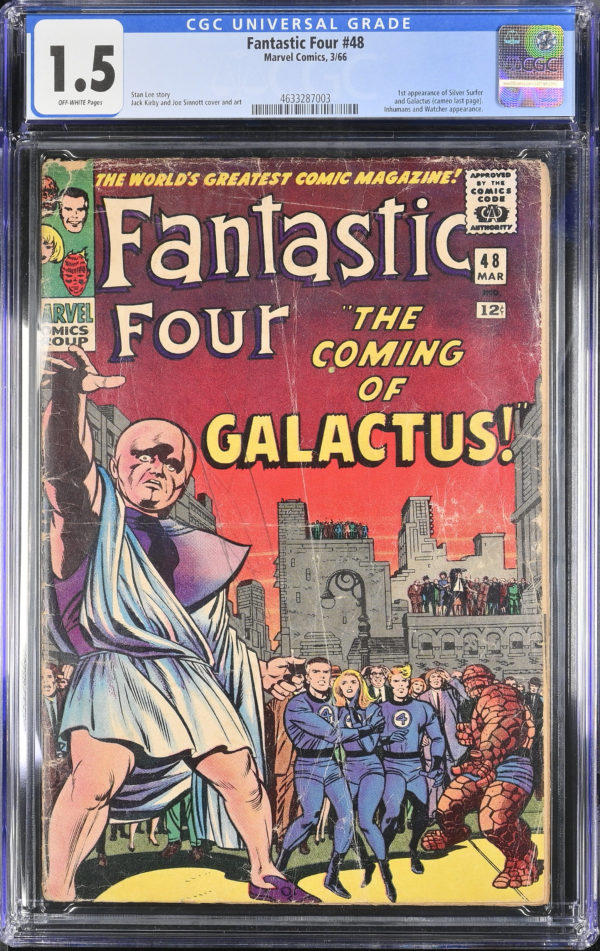 <b>CGC Graded [1.5] Marvel<Br>Fantastic Four #48</b><br><p style="font-size:10px"> 1st App Silver Surfer</p>