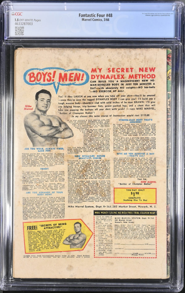 <b>CGC Graded [1.5] Marvel<Br>Fantastic Four #48</b><br><p style="font-size:10px"> 1st App Silver Surfer</p> - Image 2