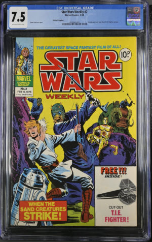 <b>CGC Graded [7.5] Marvel<Br>Star Wars Weekly #2</b><br><p style="font-size:10px"> With Free Gift</p>