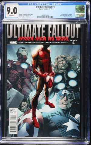 <b>CGC Graded [9.0] Marvel<Br>Ultimate Fallout #4</b><br><p style="font-size:10px"> 1st App Miles Morales</p>