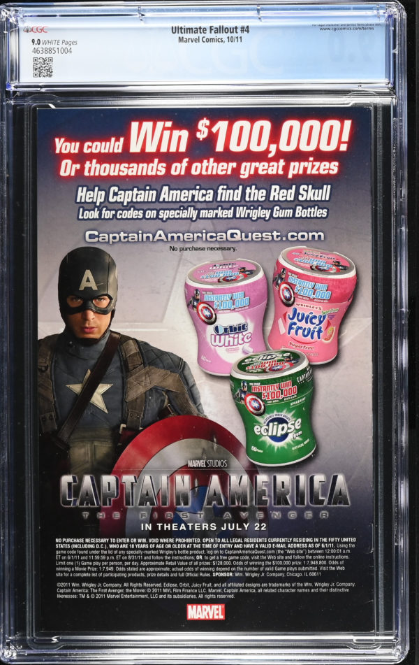 <b>CGC Graded [9.0] Marvel<Br>Ultimate Fallout #4</b><br><p style="font-size:10px"> 1st App Miles Morales</p> - Image 2
