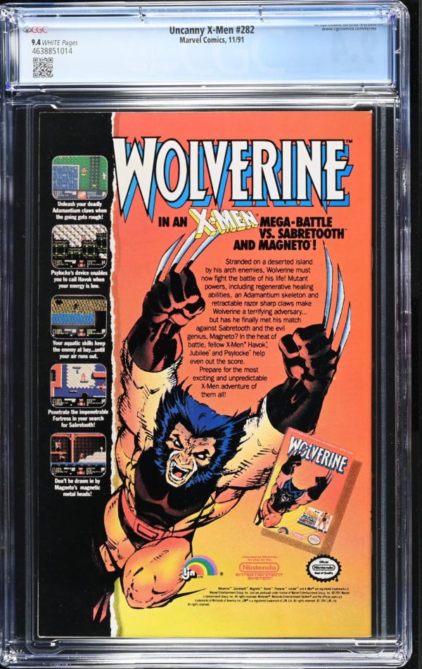 <b>CGC Graded [9.4] Marvel<Br>Uncanny X-Men #282</b><br><p style="font-size:10px"> 1st App Bishop</p> - Image 2