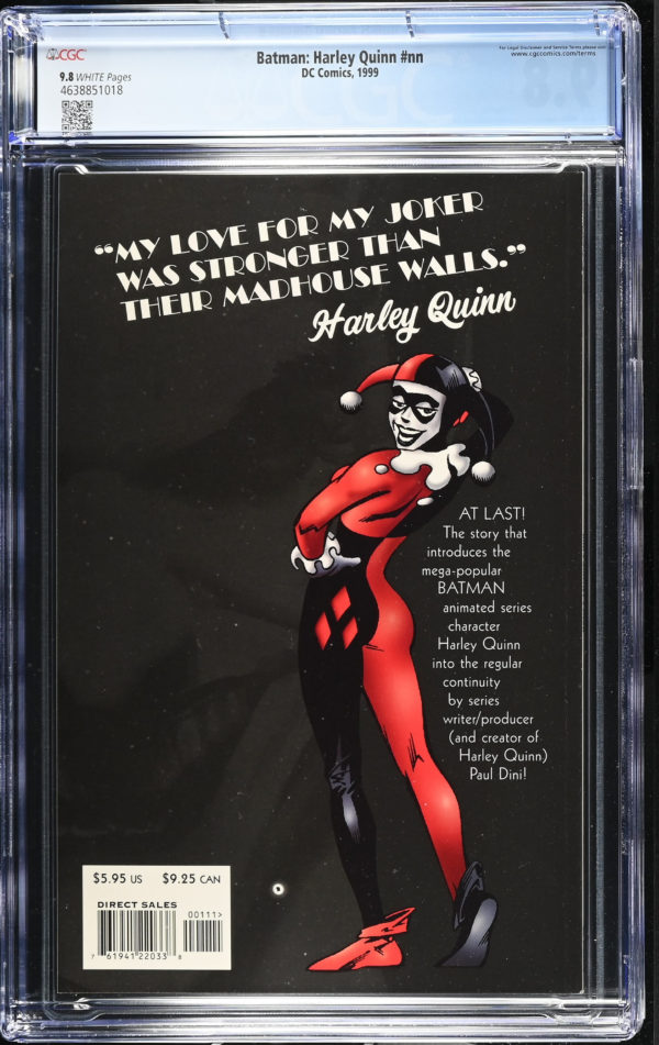 <b>CGC Graded [9.8] DC<Br>Batman Harley Quinn #nn</b><br><p style="font-size:10px"> Origin & 1st App of Harley Quinn</p> - Image 2