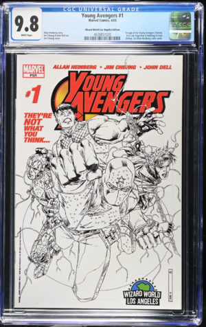 <b>CGC Graded [9.8] Marvel Young Avengers #1</b><br><p style="font-size:10px"> 1st App Wizard World LA Sketch</p>