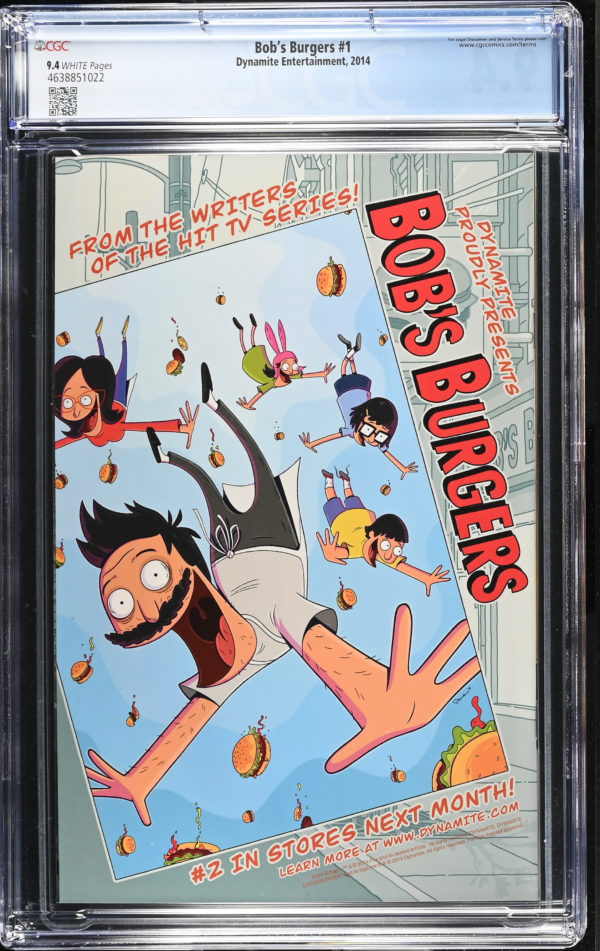 <b>CGC Graded [9.4] Dynamite<Br>Bob's Burgers #1</b><br><p style="font-size:10px"> Low Print Run</p> - Image 2