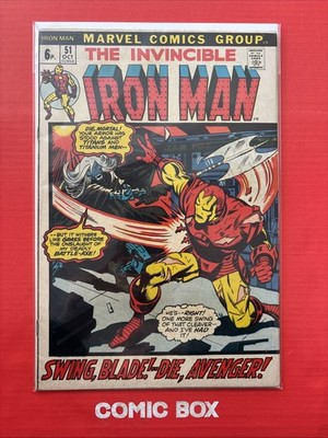 Marvel Comics The Invincible Iron Man #51 1972 Bronze Age