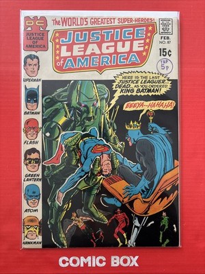 DC Comics Justice League Of America #87 1971 Bronze Age Neal Adam’s