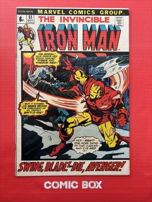 Marvel Comics The Invincible Iron Man #51 1972 Bronze Age - Image 2