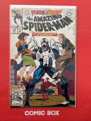 Marvel Comics The Amazing Spider-Man #374 Venom Attacks! 1992 Venom Cover