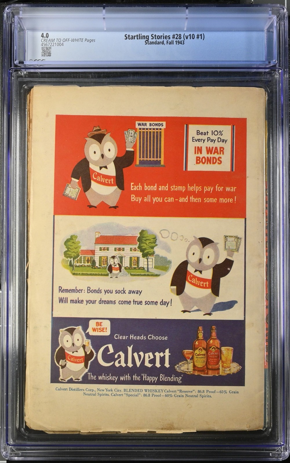 CGC Graded 4.0 Standard Startling Stories #28 Vol 10 1943 Pulp Golden Age - Image 2