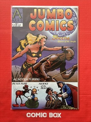 A List Comics Sheena Queen Of The Jungle Jumbo Comics #1 Ft Peter Pupp And Hawks