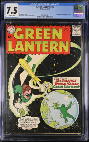 <b>CGC Graded [7.5] DC Green Lantern #24</b><br><p style="font-size:10px"> Origin &1st App of Shark.</p>