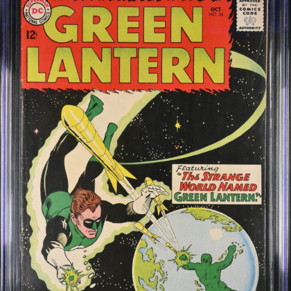 CGC Graded [7.5] DC Green Lantern #24 Origin &1st App of Shark.