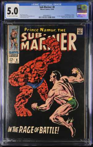 <b>CGC Graded [5.0] Marvel Sub-Mariner #8</b><br><p style="font-size:10px"> Vs the Thing</p>