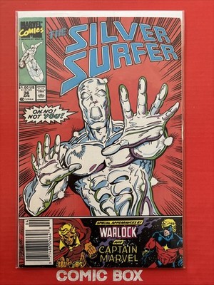 Marvel Comics Silver Surfer  #36 1990 Newsstand Variant Rare