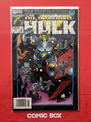 Marvel Comics The Incredible Hulk 413 The Trojan War 1993 Rare Newsstand Variant