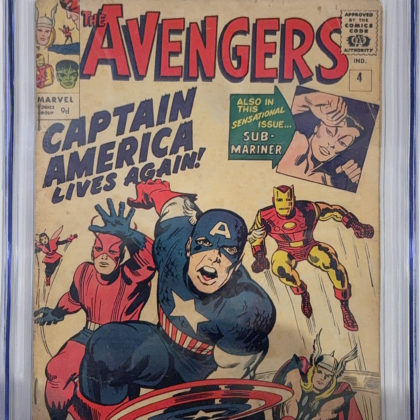 CGC Graded [3.5] MarvelAvengers #4 1st Silver Age App Captain America