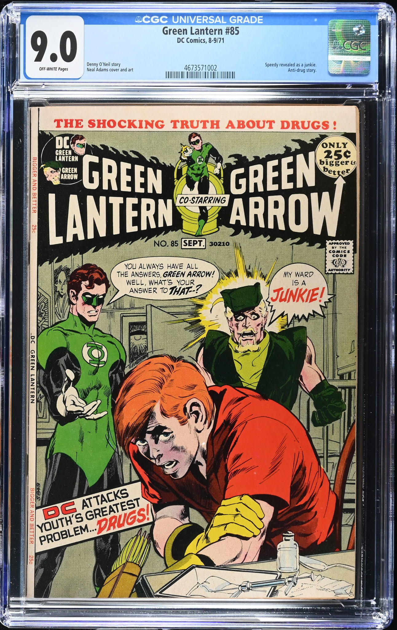 CGC Graded [9.0] DCGreen Lantern #85 Speedy Drug Story