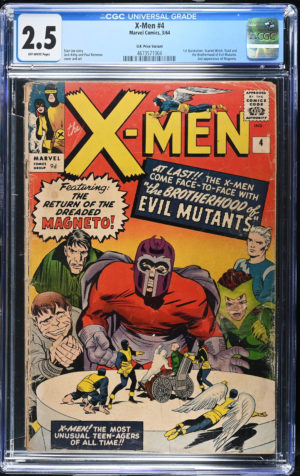 <b>CGC Graded [2.5] Marvel<br>X-Men #4</b><br><p style="font-size:10px"> 1st App of Scarlet Witch, 2nd Magneto</p>