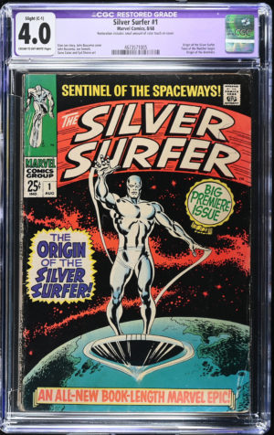 <b>CGC Graded [4.0] Marvel<br>Silver Surfer #1</b><br><p style="font-size:10px"> Origin of the Silver Surfer</p>