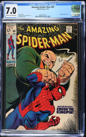 <b>CGC Graded [7.0] Marvel<br> Amazing Spider-Man #69</b><br><p style="font-size:10px"> Kingpin App</p>