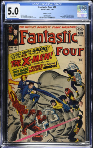 <b>CGC Graded [5.0] Marvel<br>Fantastic Four #28</b><br><p style="font-size:10px"> Early X-Men App</p>