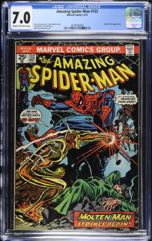 <b>CGC Graded [7.0] Marvel<br> Amazing Spider-Man #132</b><br><p style="font-size:10px"> Molten Man App</p>