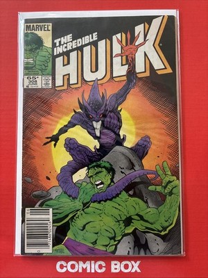 Marvel Comics The Incredible Hulk #308 1985 Bronze Age Newsstand Variant