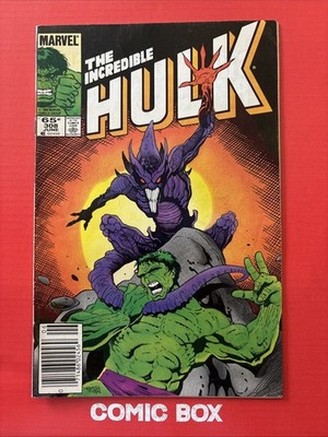 Marvel Comics The Incredible Hulk #308 1985 Bronze Age Newsstand Variant - Image 2