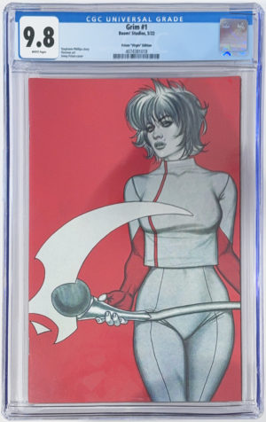 <b>CGC Graded [9.8] Boom<br>Grim #1</b><br><p style="font-size:10px">Frison Virgin Variant</p>