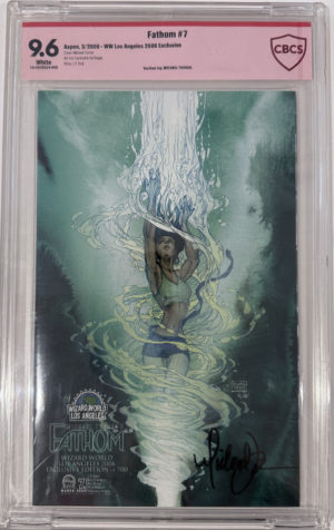 <b>CBCS Graded [9.6] Aspen<br>Fathom #7</b><br><p style="font-size:10px">Wizard World Exc Signed Michael Turner</p>