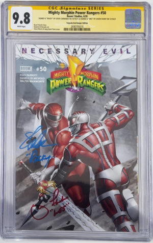 <b>CGC Graded [9.8] Boom<br>Mighty Morphin Power Rangers #50</b><br><p style="font-size:10px"> Signed Cardenas & Faunt</p>