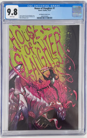 <b>CGC Graded [9.8] Boom<br>House of Slaughter #1</b><br><p style="font-size:10px"> 1:500 Del Mundo Variant</p>