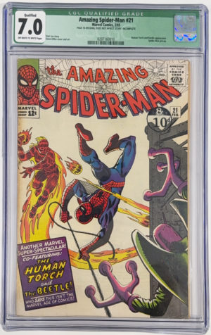 <b>CGC Graded [7.0] Marvel<br>Amazing Spider-Man #21</b><br><p style="font-size:10px"> Silver Age ASM</p>