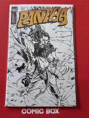 Dynamite Comics Pantha #5 2022 1:10 Black + White Variant