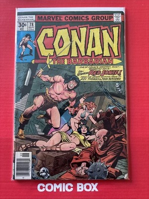 Marvel Comics Conan The Barbarian #78 1977 Bronze Age Cents - Image 2