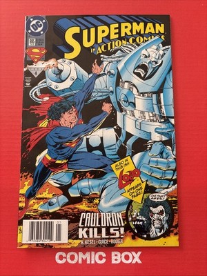 DC Comics Superman Action Comics #695 1994 Very Rare Newsstand Variant - Image 2