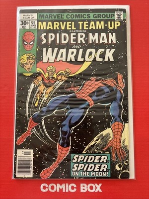 Marvel Comics Marvel Team-Up #55 1977 Bronze Age Spider-Man And Warlock Cents