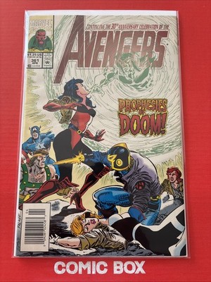 Marvel Comics Avengers #361 1993 Rare Newsstand Variant Prophesies Of Doom