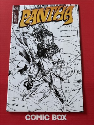 Dynamite Comics Pantha #5 2022 1:10 Black + White Variant - Image 4