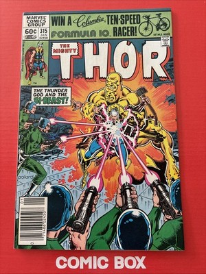 Marvel Comics The Mighty Thor #315 1981 Bronze Age Rare Newsstand Variant - Image 2