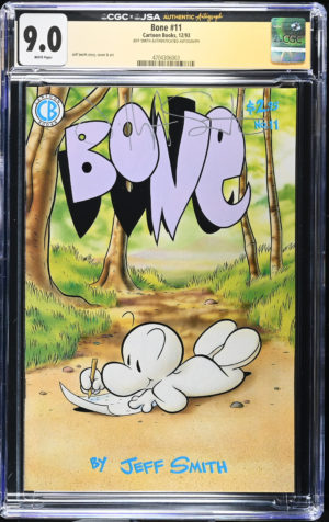 <b>CGC Graded [9.0] Cartoon Books Bone #11</b><br><p style="font-size:10px"> Signed by Jeff Smith - First Printing</p>