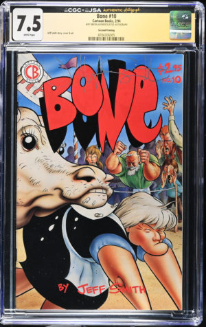 <b>CGC Graded [7.5] Cartoon Books Bone #10</b><br><p style="font-size:10px"> Signed by Jeff Smith - Second Printing</p>