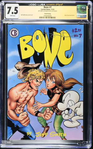 <b>CGC Graded [7.5] Cartoon Books Bone #7</b><br><p style="font-size:10px"> Signed by Jeff Smith - Third Printing</p>