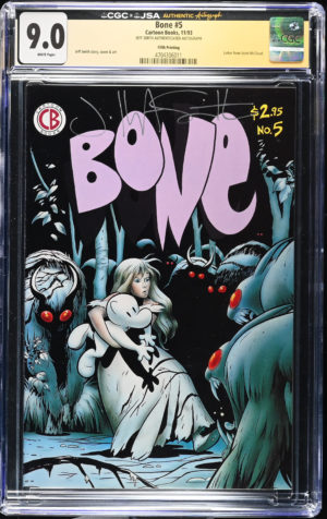 <b>CGC Graded [9.0] Cartoon Books Bone #5</b><br><p style="font-size:10px"> Signed by Jeff Smith - Fifth Printing</p>