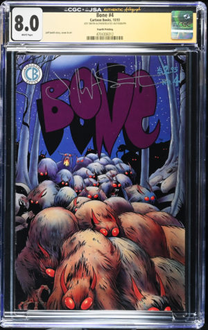 <b>CGC Graded [8.0] Cartoon Books Bone #4</b><br><p style="font-size:10px"> Signed by Jeff Smith - Fourth Printing</p>