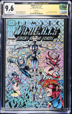 <b>CGC Graded [9.6] Image<br> WildC.A.T.S. #2</b><br><p style="font-size:10px"> Signed by Jim Lee</p>